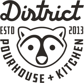 District Pourhouse + Kitchen banner logo